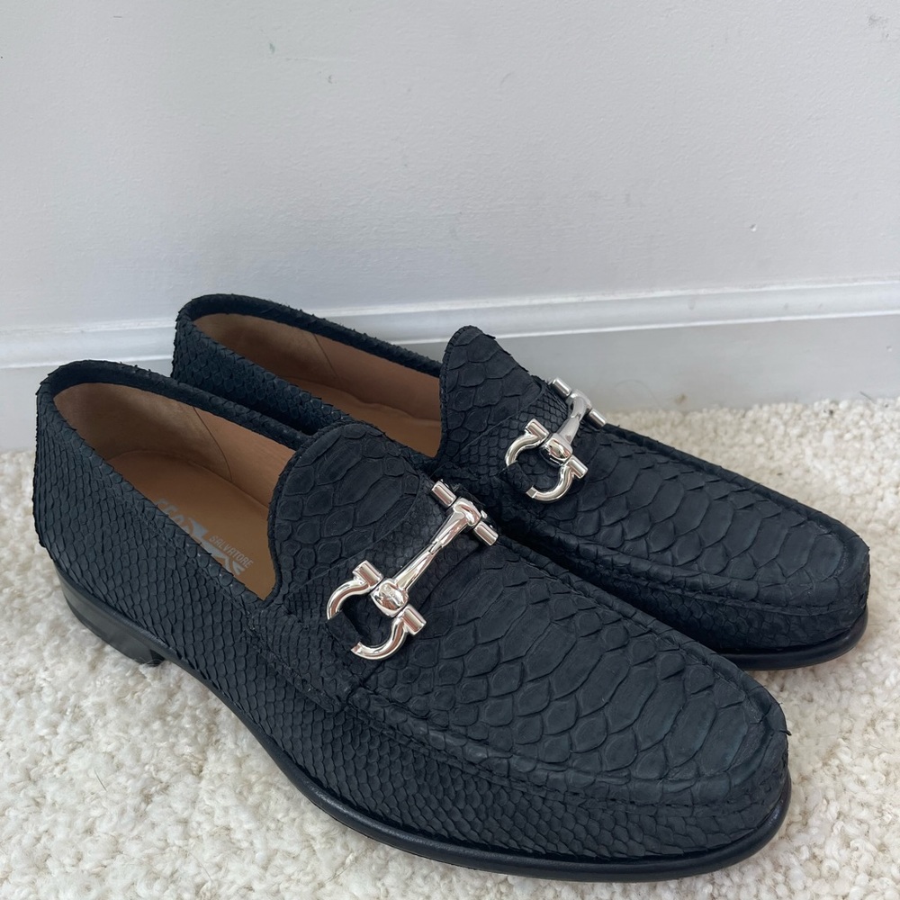 Salvatore Ferragamo Python Loafers